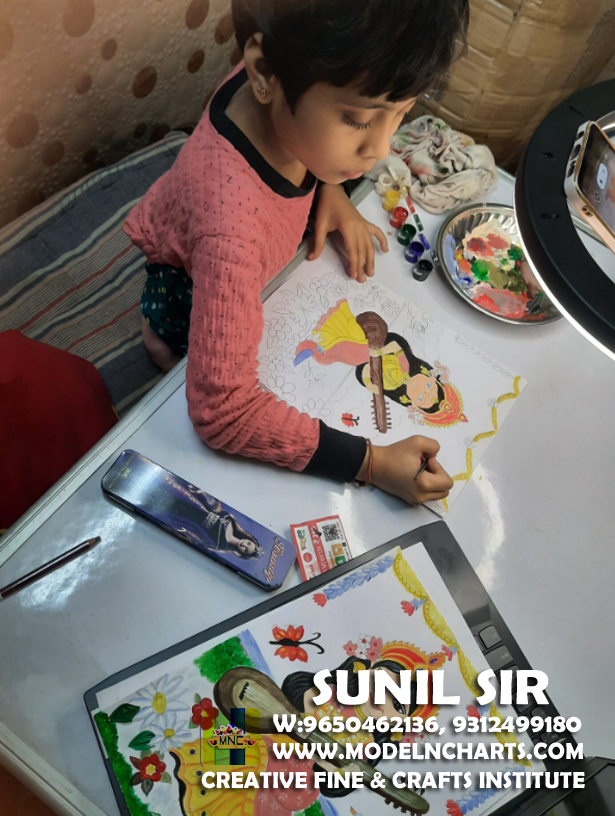 Student Drawing Work at Home